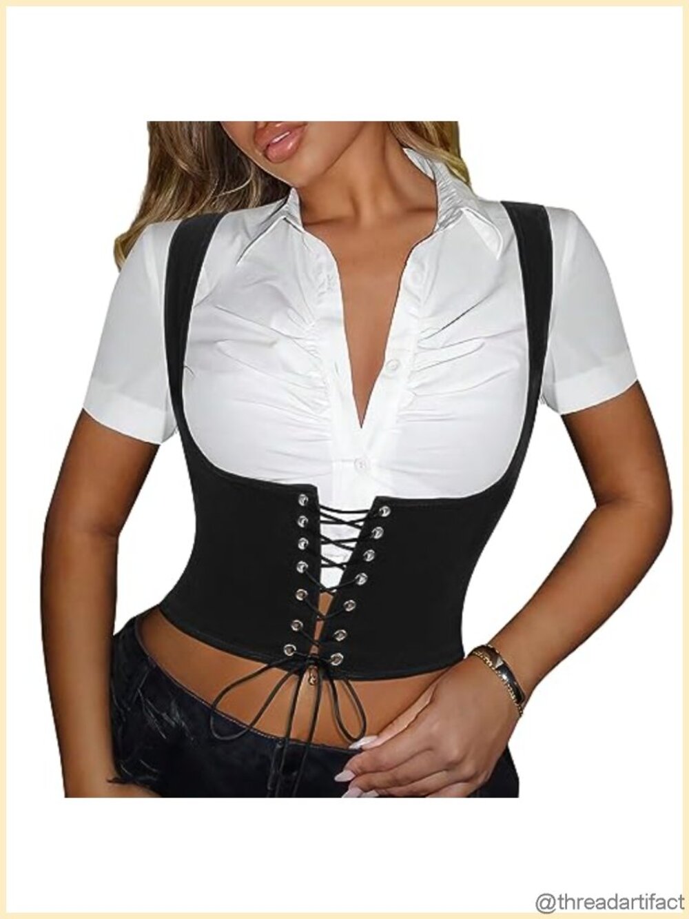 Velvet Lace Up Corset Bustier Waist Trainer Belt Tank Steampunk Underbust